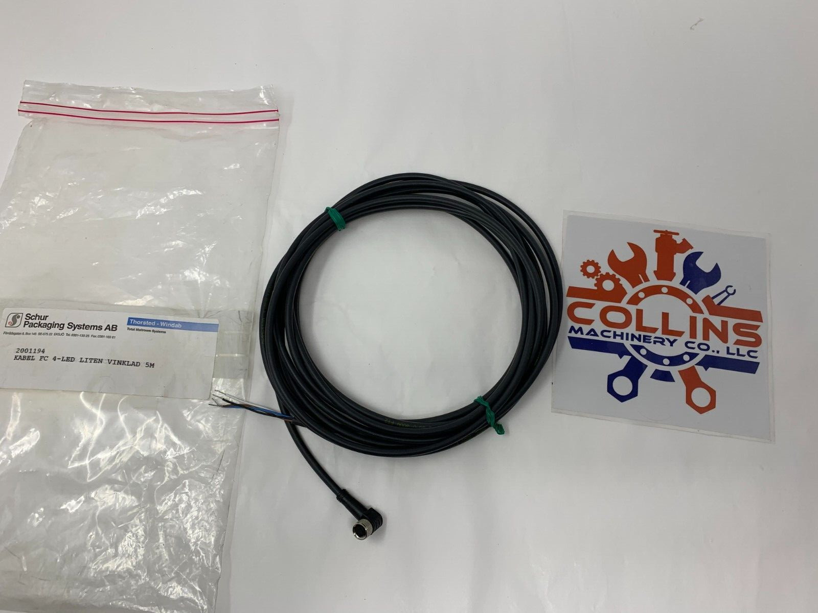 Schur 2001194 AWM 21198/10493 Kabel 300V FC 4-W LED Liten Vinklad Cable Cordset