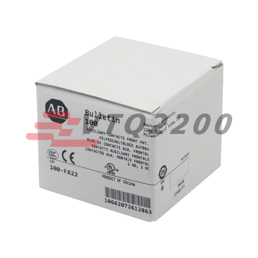 New Factory Sealed 100-FA22 Allen Bradley Auxiliary Contact Block AB 100-FA22