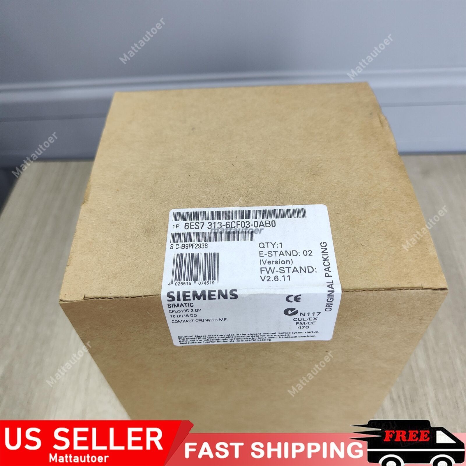New Siemens 6ES7313-6CF03-0AB0 Simatic S7-300 CPU313C-2 DP 6ES7 313-6CF03-0AB0