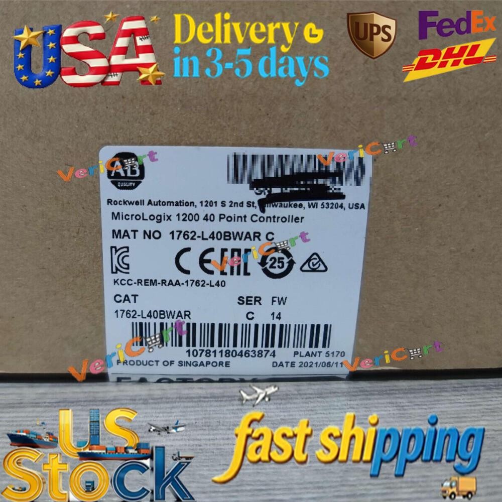 Allen-Bradley MicroLogix 1200 40 Point Controller 1762-L40BWAR US Free Tax