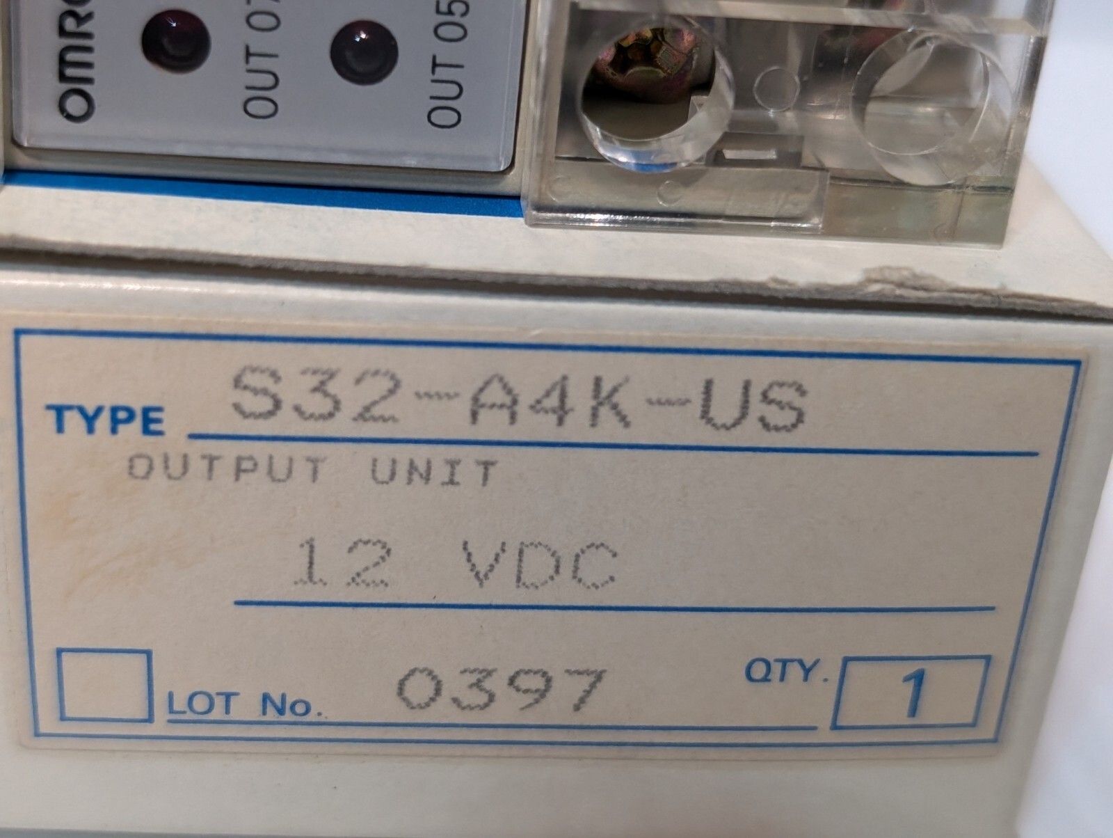 Omron S32-A4K-US PLC Output Module Unit 12VDC 3A 250VAC