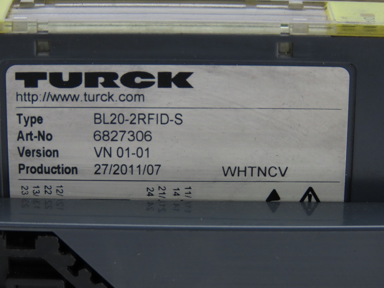 Turck BL20-GW-EN-IP Gateway Ethernet Module W/BL20-2FRID-S DIN Rail Mount