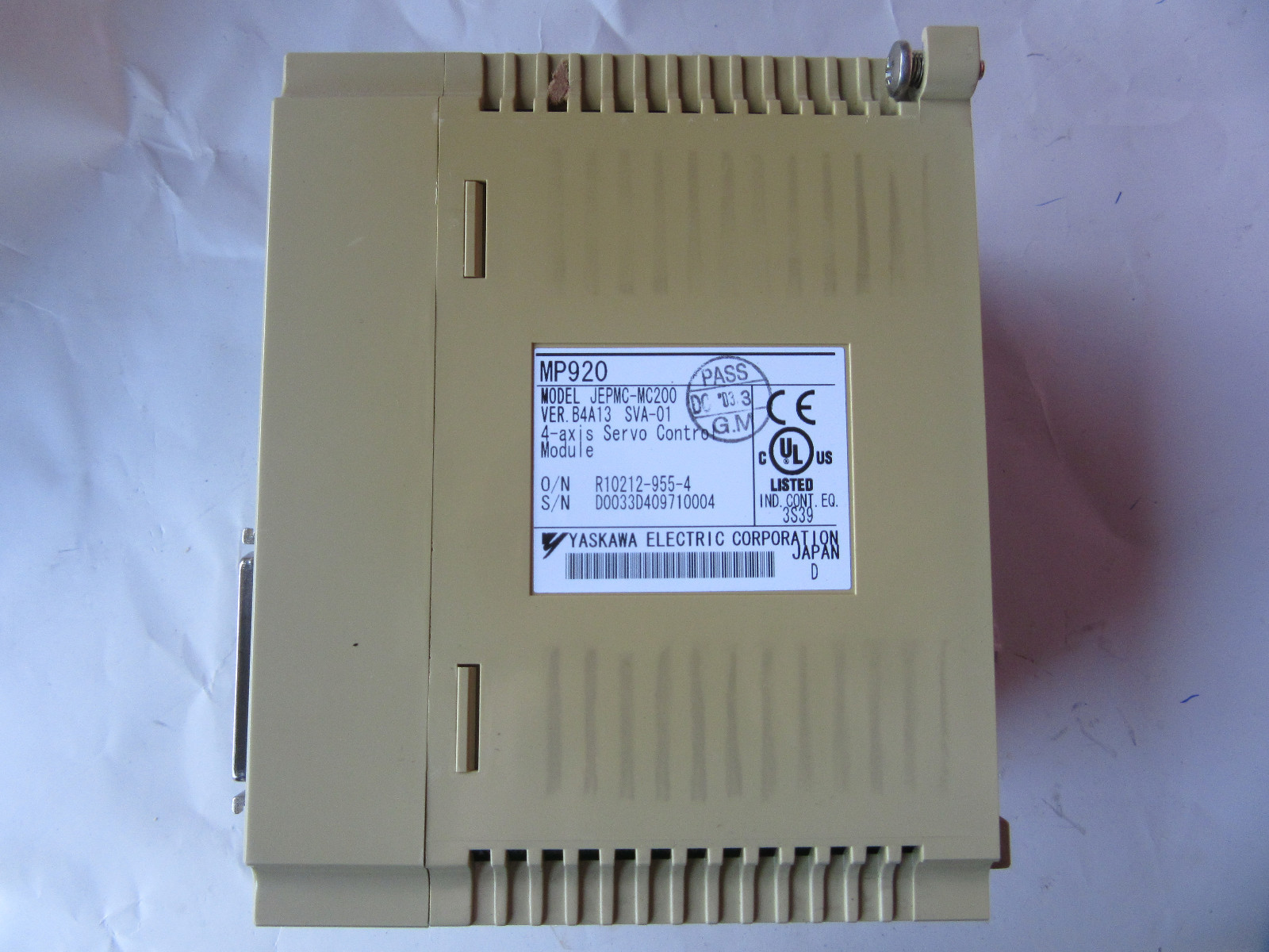 Yaskawa SVA-01, 4-Axis Servo Control Module Model JEPMC-MC200 VGC!!!
