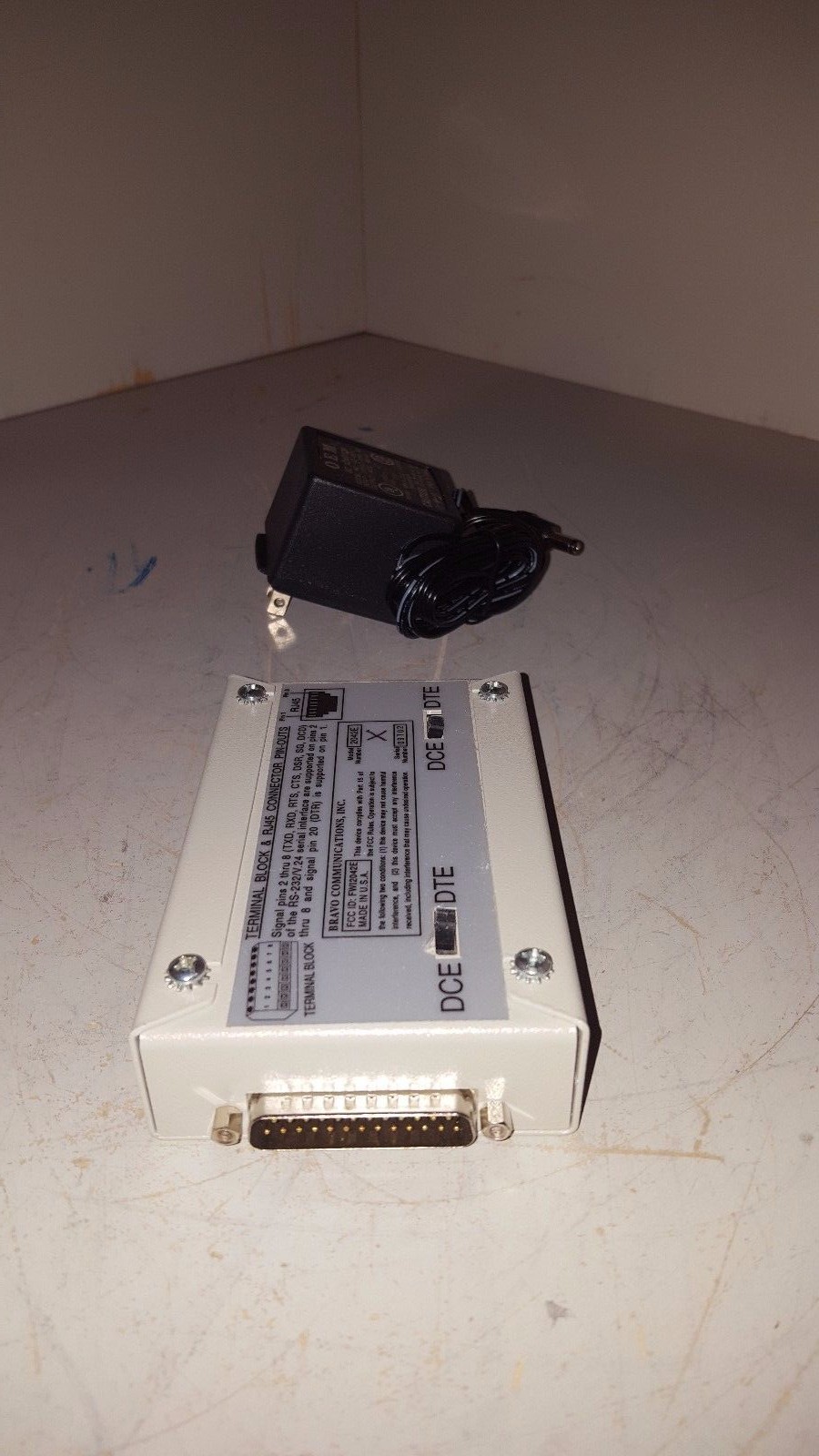 Bravo Communications Inc. Terminal Block w/ Adaptor, 115V, RJ45, 2042E, AD-0950