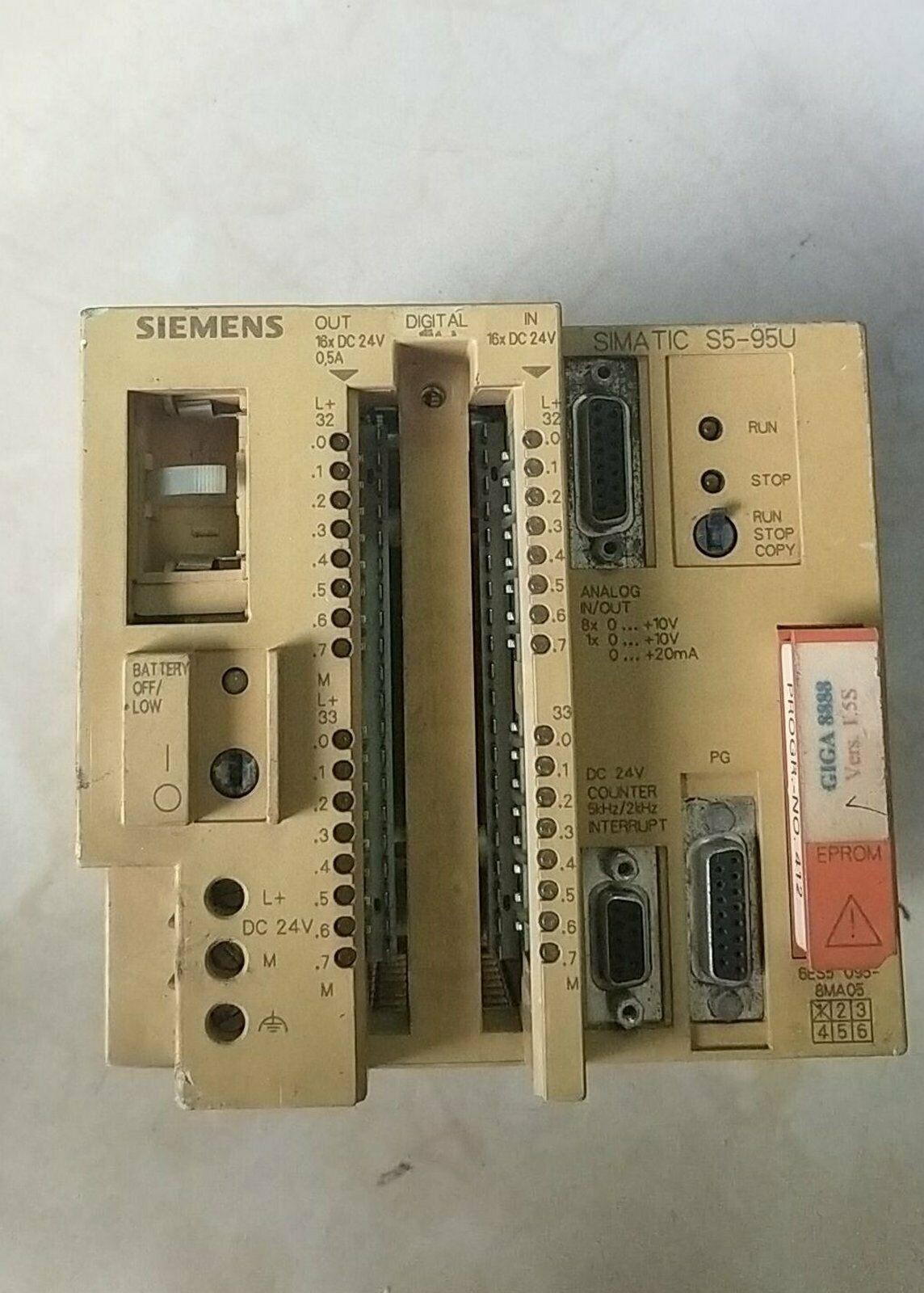 1PS USED SIEMENS 6ES5 095-8MA05 6ES5095-8MA05 Tested Good Condition