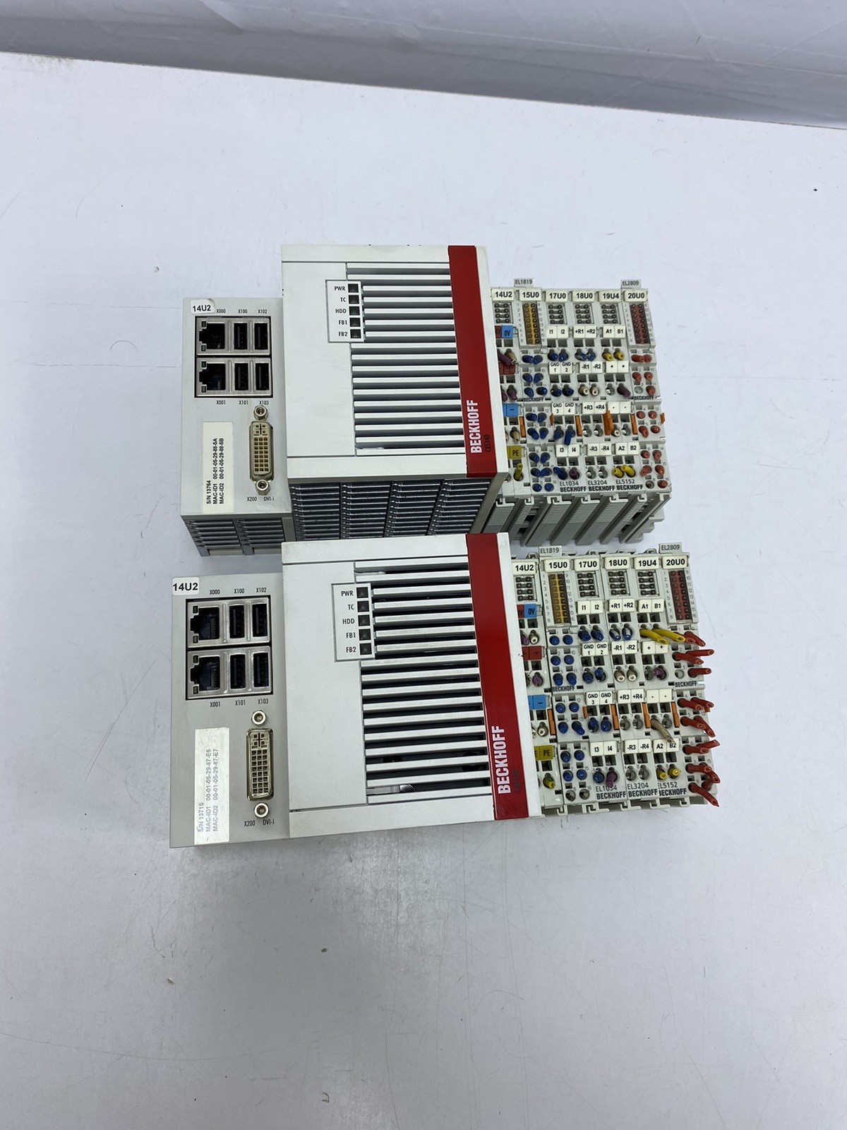 BECKHOFF CX5140-0100 / 4 GB + EL1819 , EL1034,EL3204,EL5152,EL2809 Full set