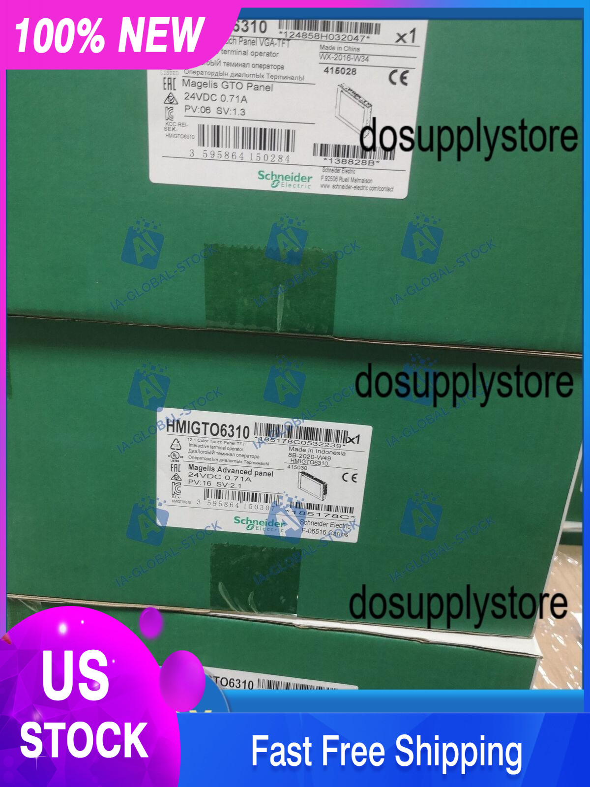 New In Box Schneider HMIGTO6310 Touch Screen