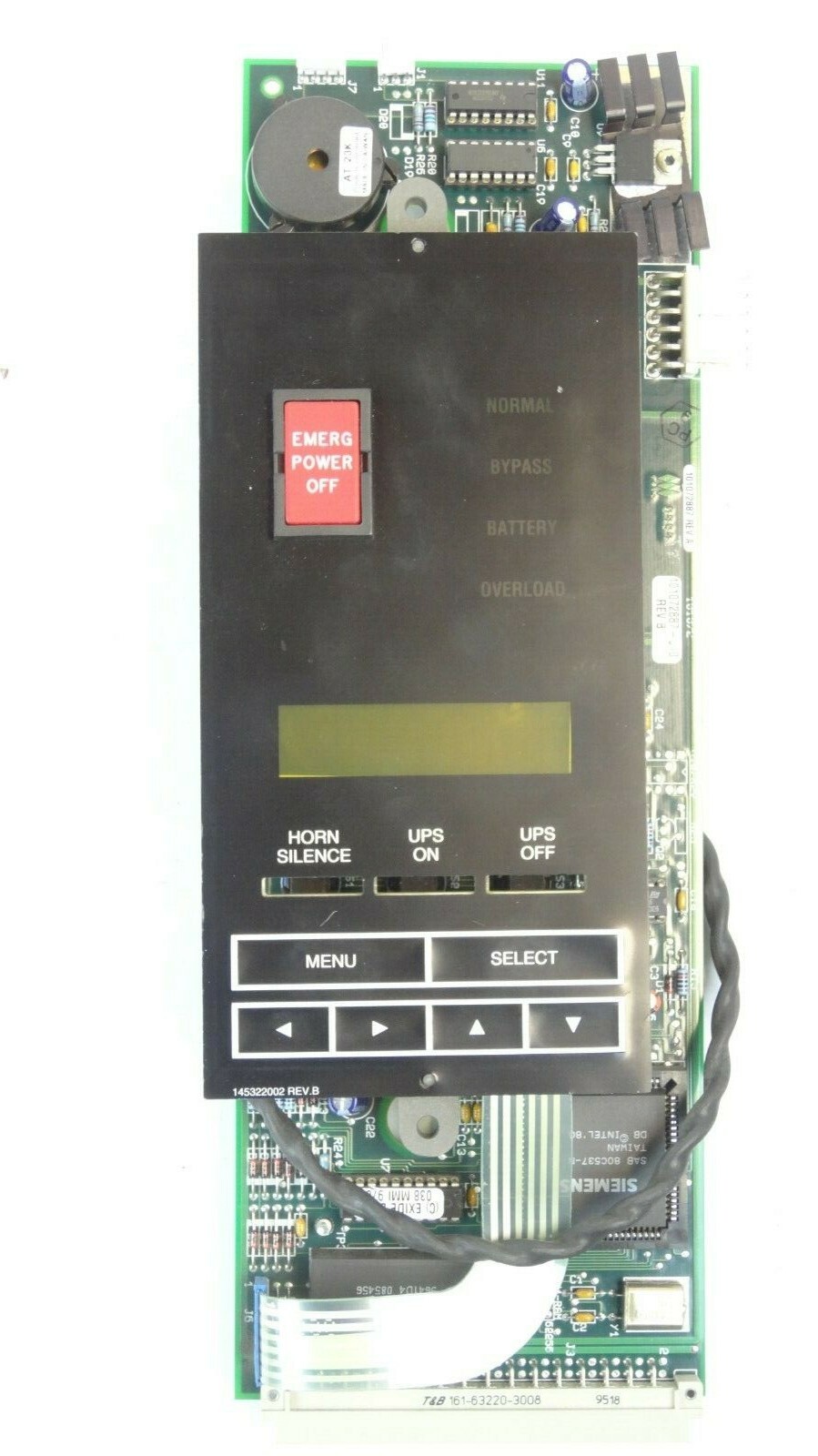 Powerware / Exide 101072887-010 Rev B Front Control Panel PCB Assembly