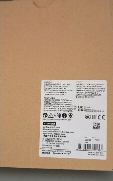 SIEMENS New 3RW3027-1BB14 soft starter 3RW3027-1BB14Brand new with free shipping