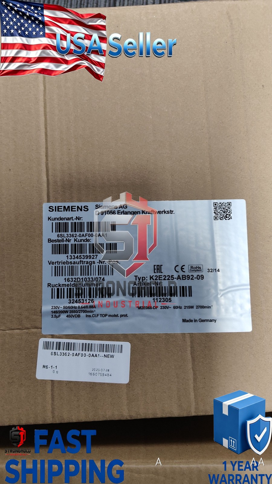 1PC REFURBISHED IN BOX 6SL3362-0AF00-0AA1 Siemens FAST SHIPPING