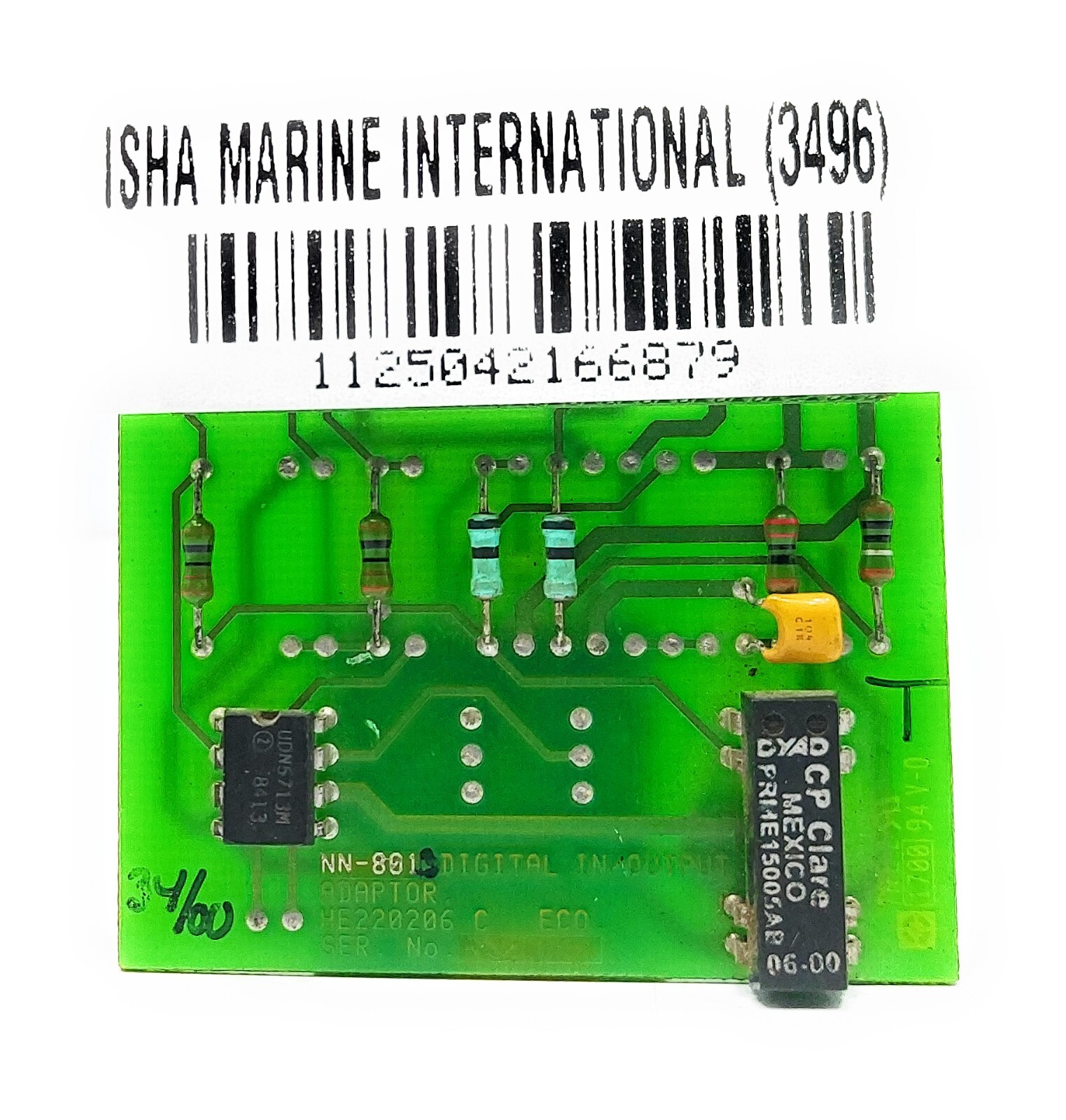 Nor Control NN-801.3 Digital IN/Output Adapter HE220206 C PCB Card