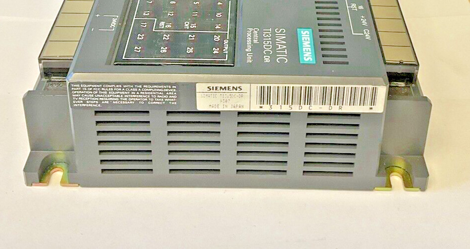 SIEMENS TI315DC CENTRAL PROCESSING UNIT 265VAC 30VDC 25WATTS