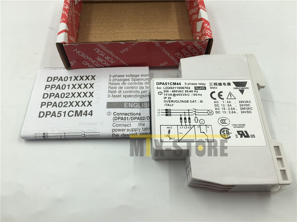 1pcs New CARLO GAVAZZI three-phase relay phase sequence protector DPA51CM44