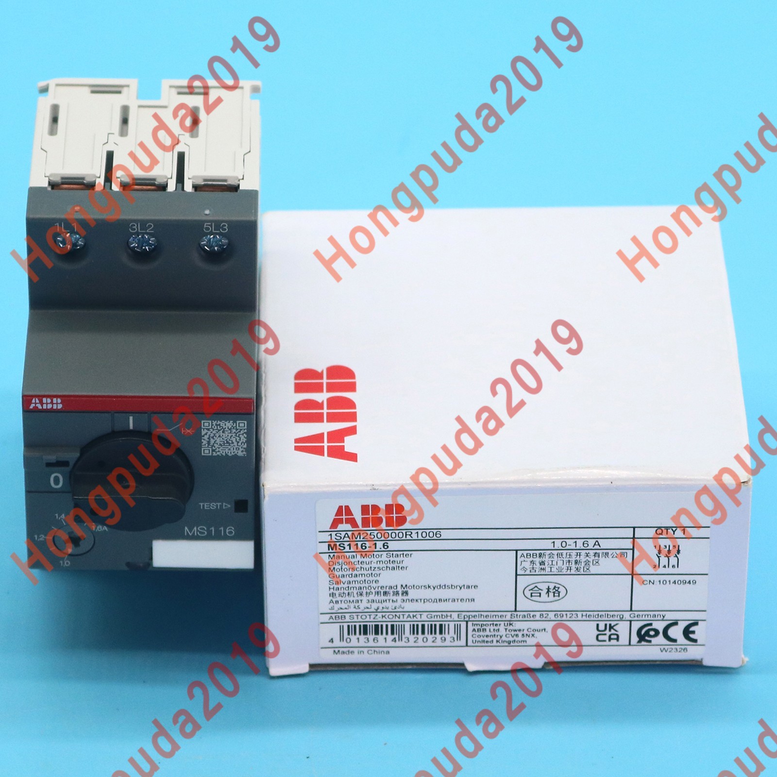1piece New Abb MS116-1.6 1.0-1.6A Circuit Breaker Manual