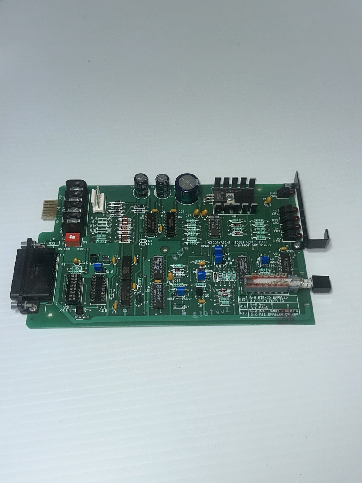 WIDGET WORLD CIRCUIT BOARD 440-0087-001 REV. H