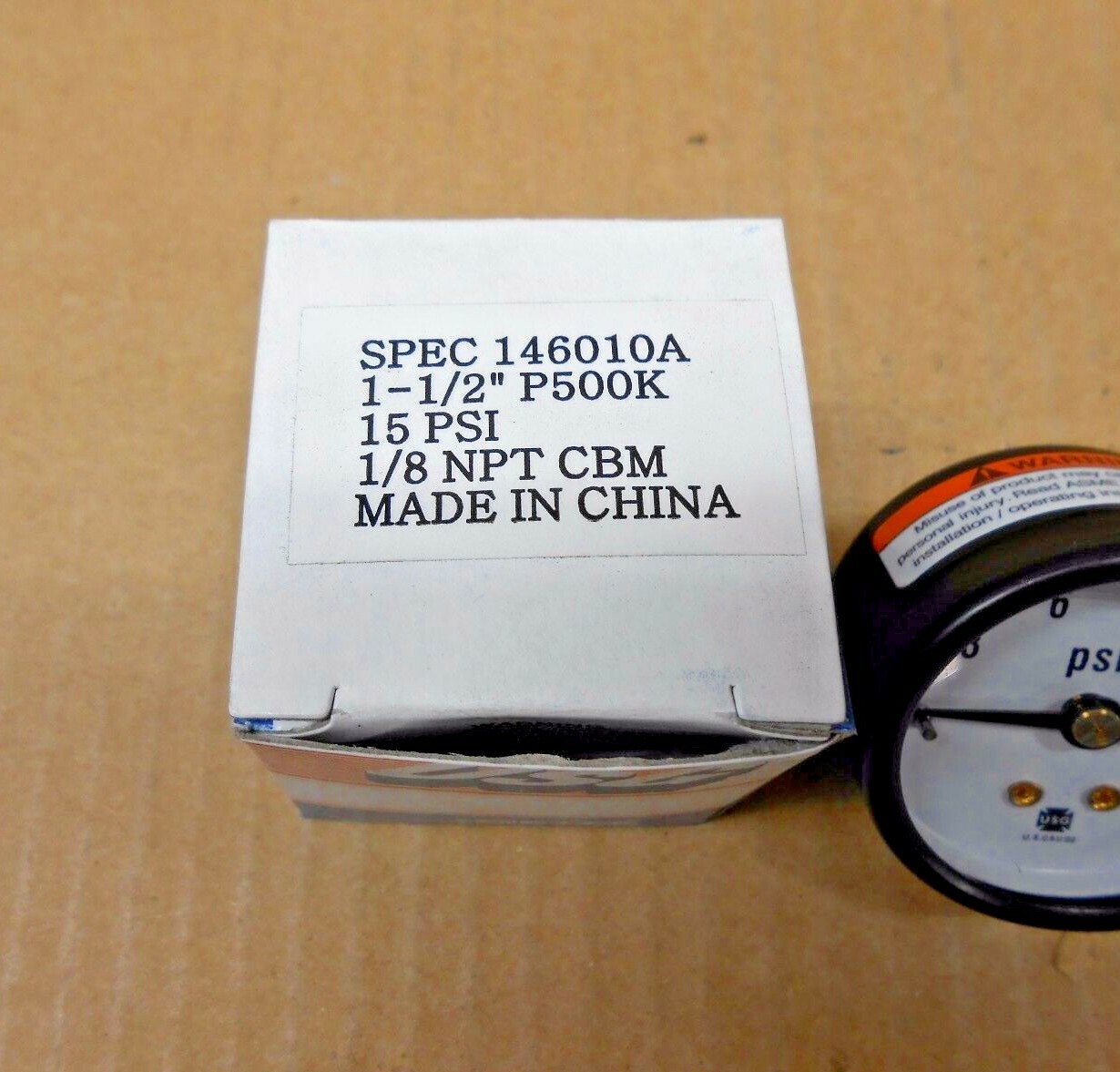 1 NIB AMETEK USG 146010A P500K 1-1/2″ PRESSURE GAUGE 15 PSI 1/8″ NPT