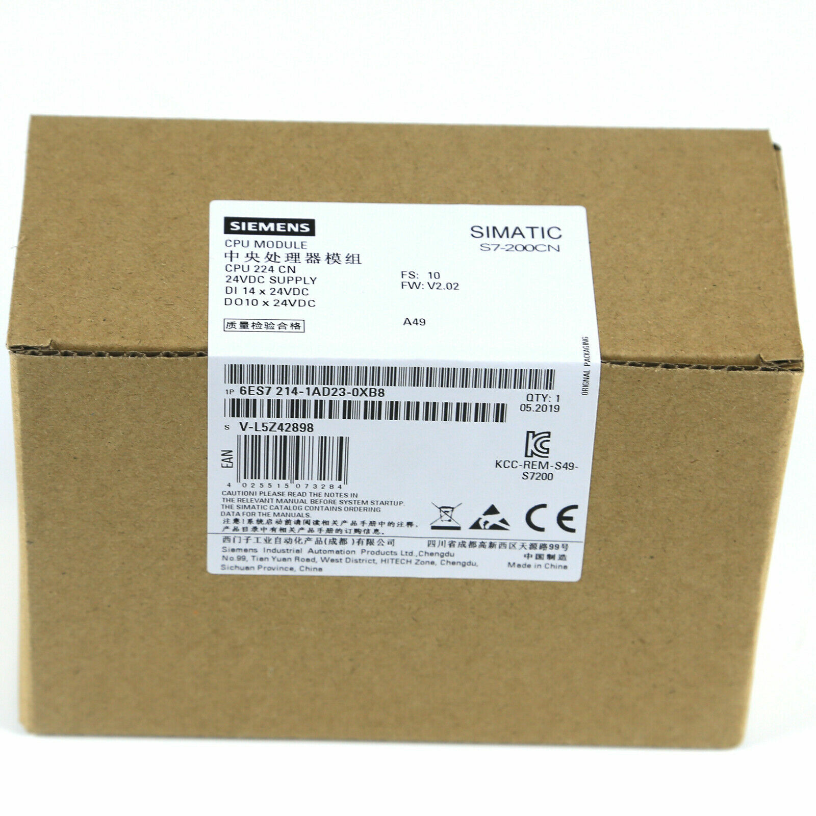 NEW Siemens 6ES7214-1AD23-0XB8 6ES7 214-1AD23-0XB8 PLC
