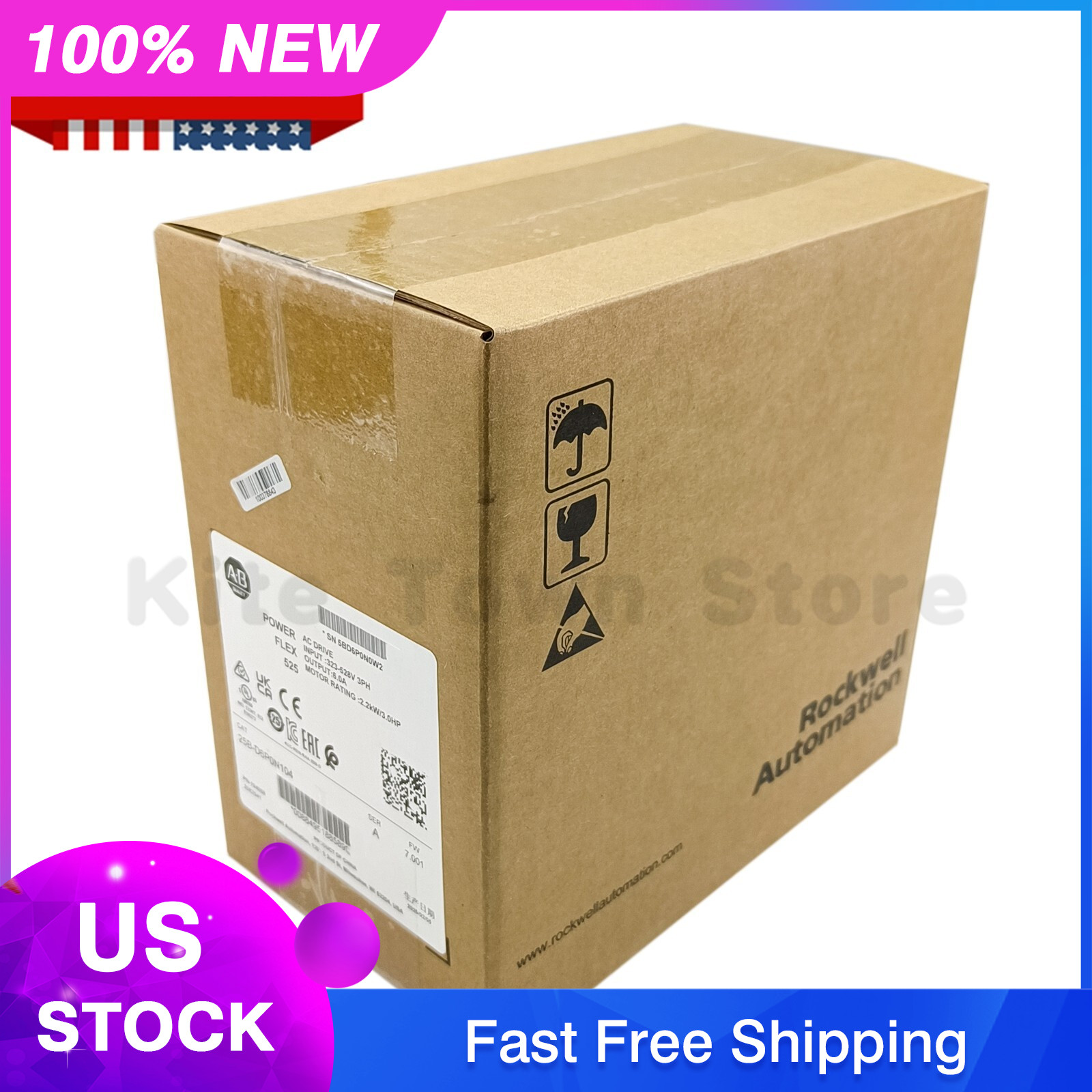 2025 New Factory Sealed Allen-Bradley 25B-D6P0N104 525 2.2kW 3Hp AC Drive