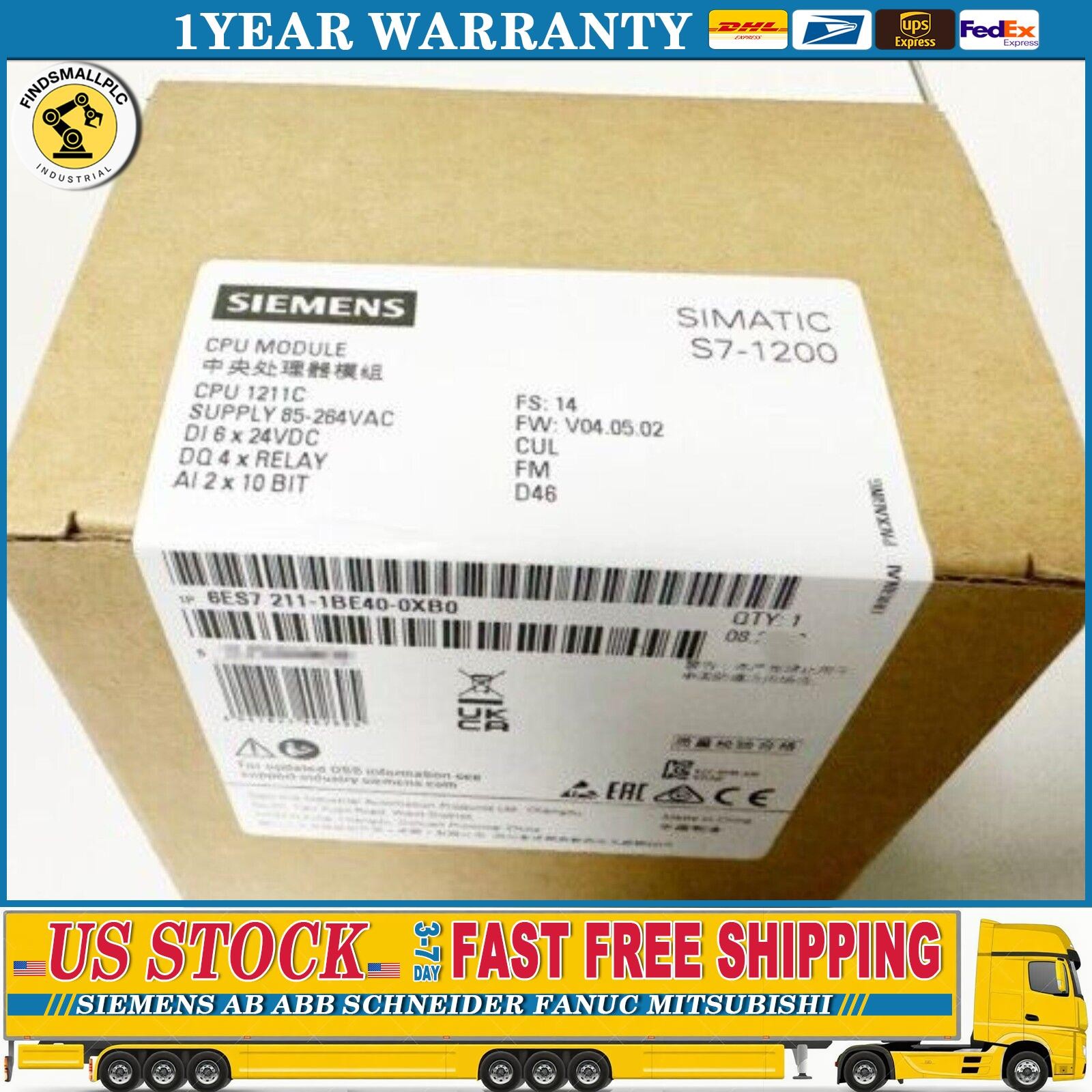 New Siemens 6ES7211-1BE40-0XB0 6ES72111BE400XB0 SIMATIC S7-1200 CPU 1211C