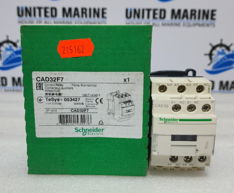 Schneider CAD32F7 Auxiliary Control Relay Contactor 110VAC 3NO+2NC