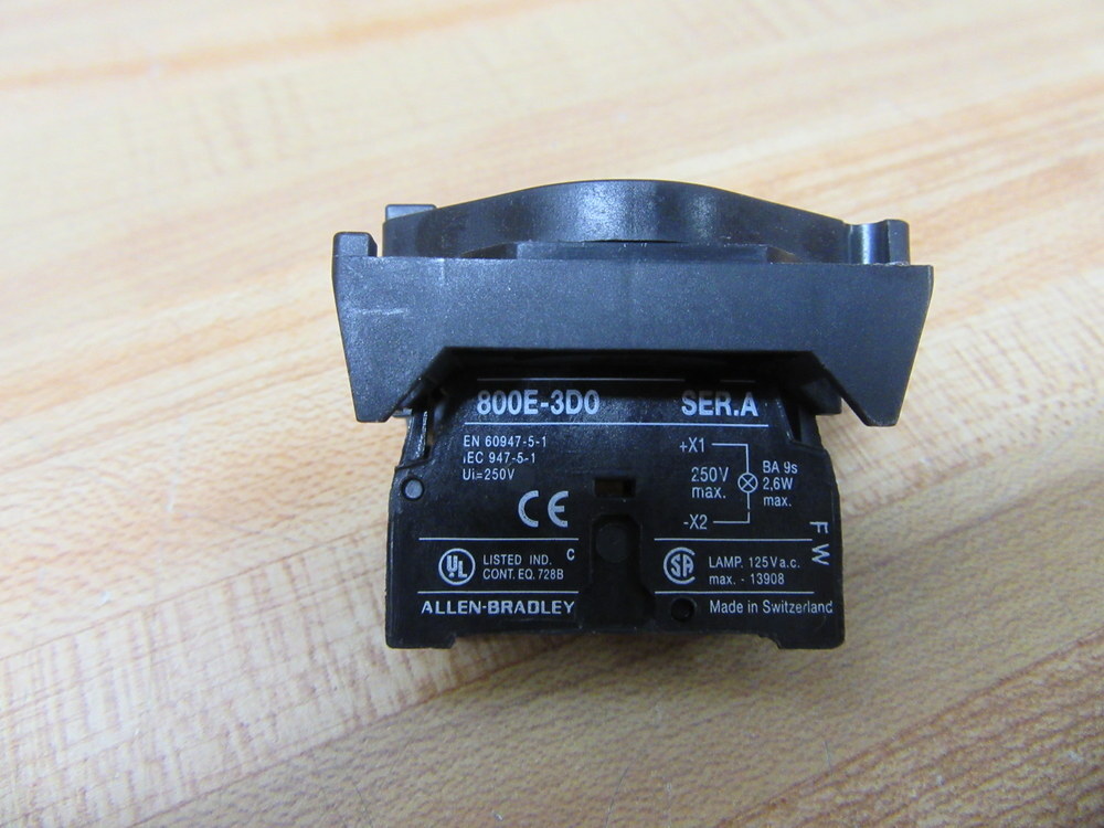 Allen Bradley 800E-3DL0 Full Voltage Module With Latch