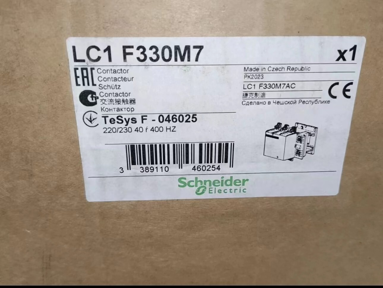 LC1F330M7 SND TeSys F Contactor LC1-F330M7 with Box US Free TAX