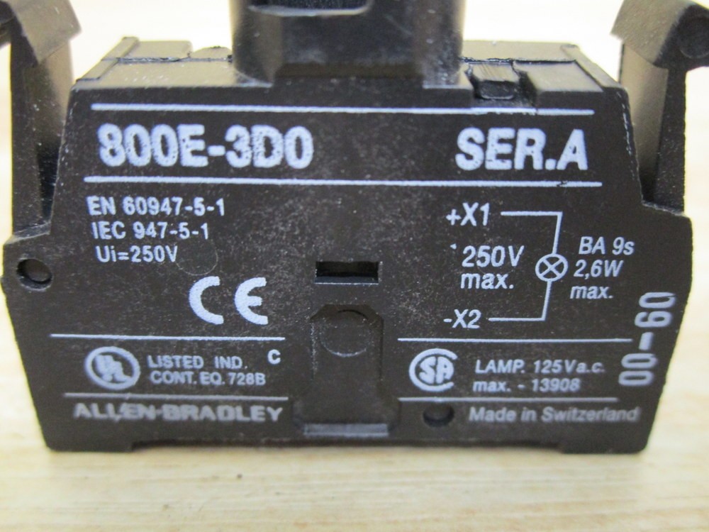 Allen Bradley 800E-3D0 Pilot Light Module 800E-3DO W/O Bulb (Pack of 24)