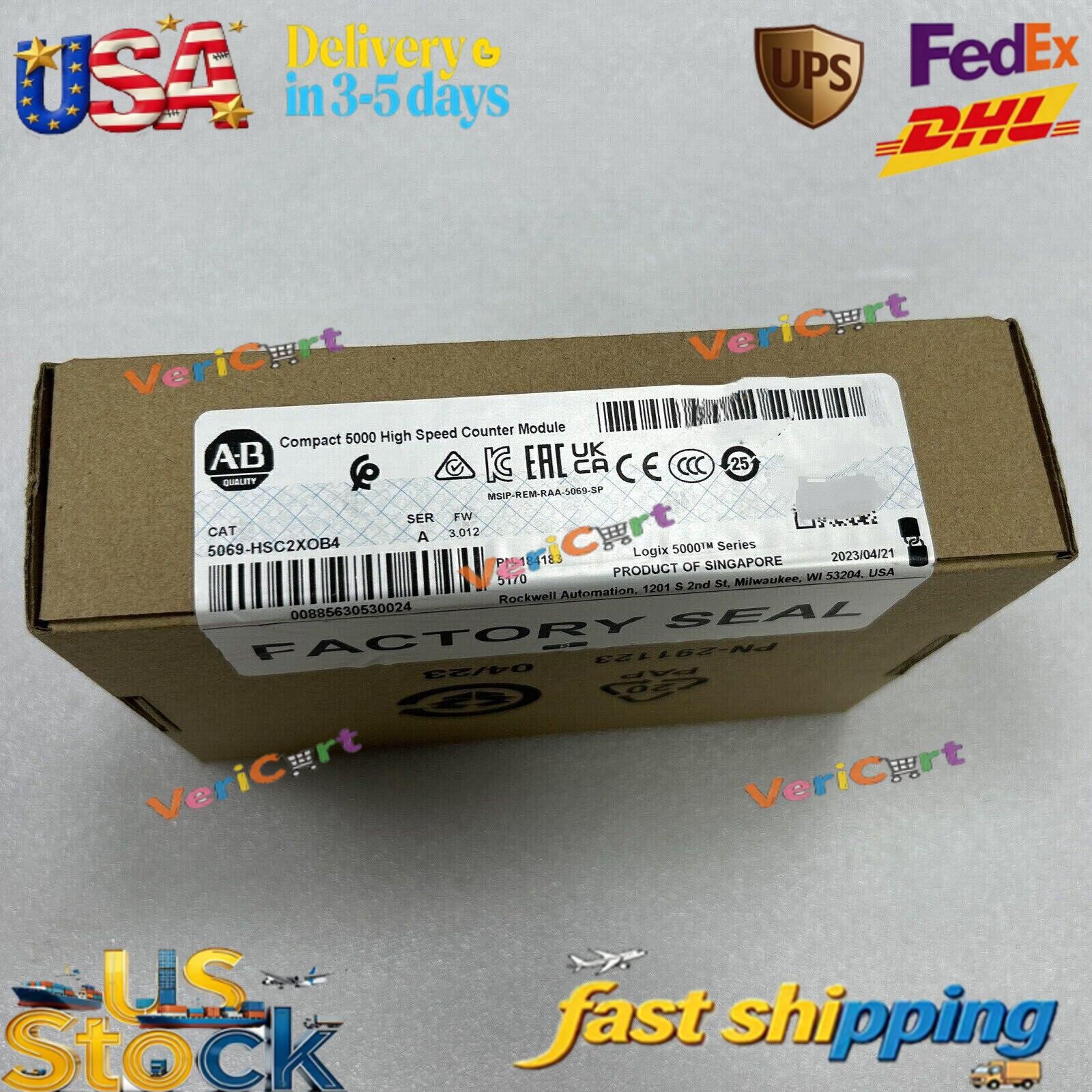 New AB 5069-HSC2XOB4 Compact I/O 5000 High Speed Counter Module US Free Tax