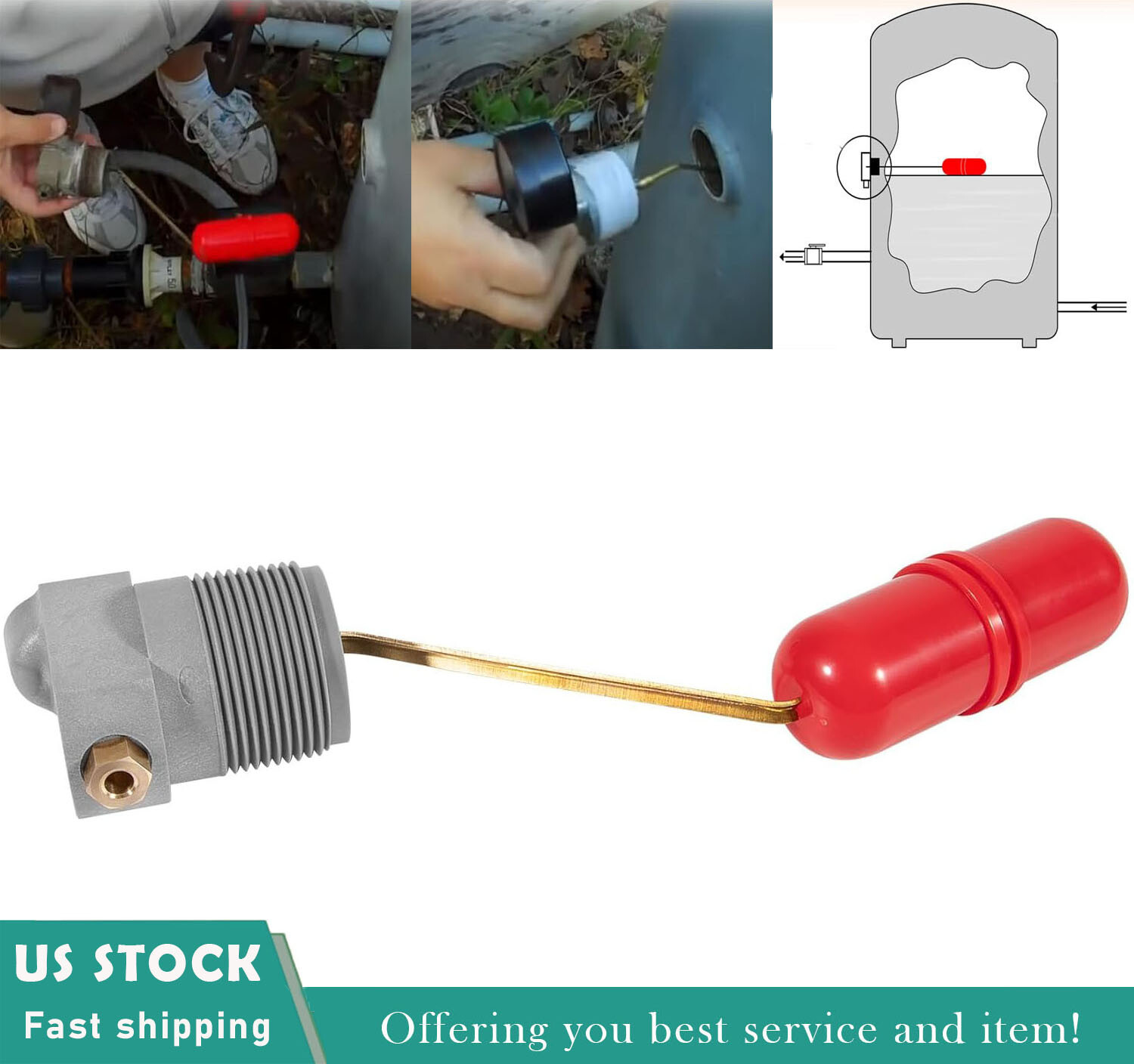 F93B-1C Air Volume Control Fit Deep Wells and Water Tank System 1-1/4 in MNPT