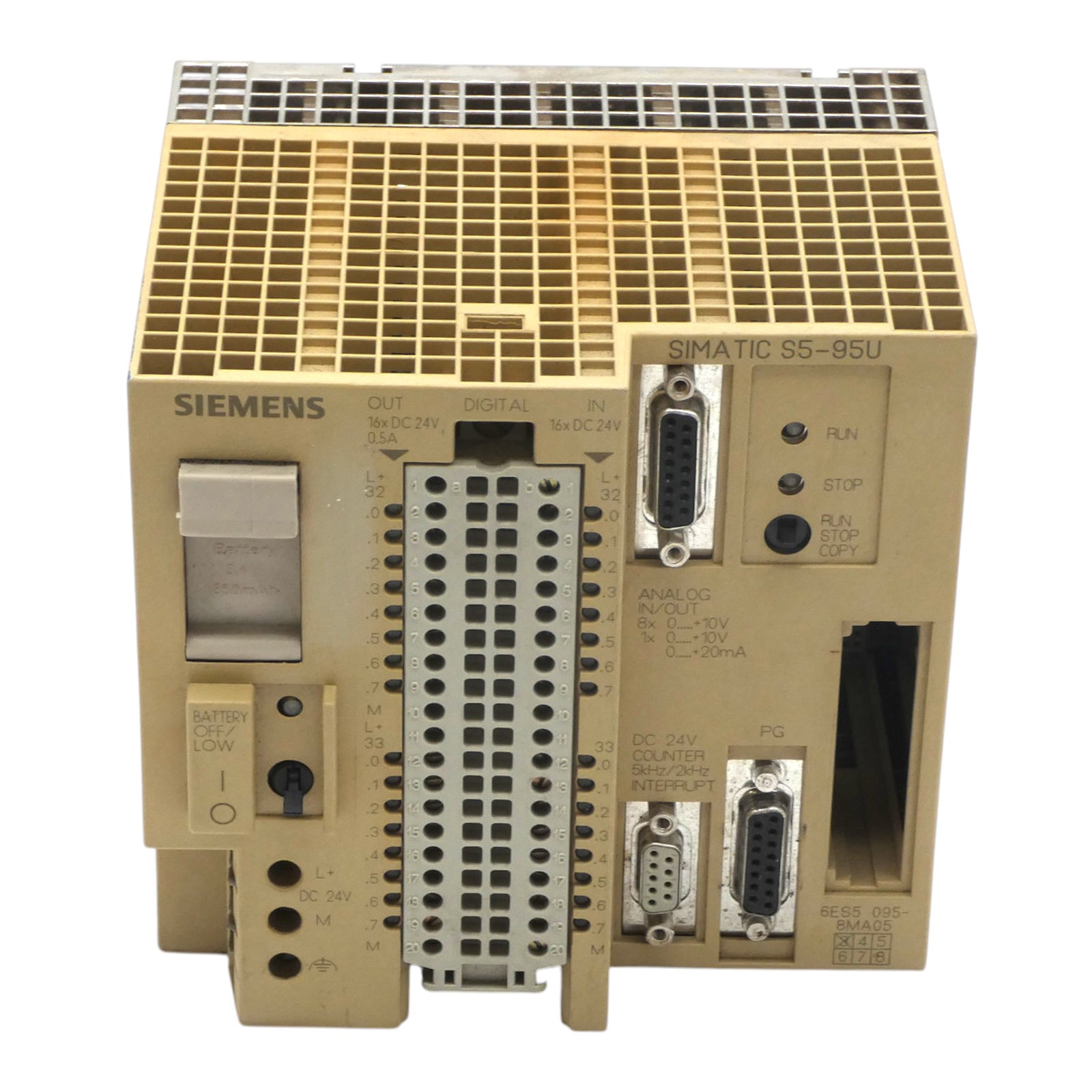 Siemens SIMATIC S5 6ES5095-8MA05 E-Stand: 03 Compact Device + Connector -used-