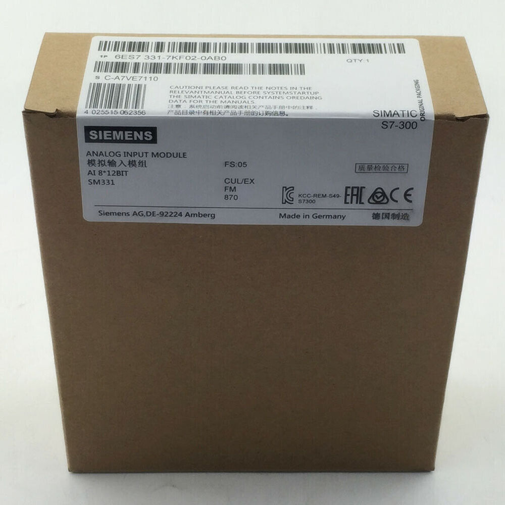 6ES7 331-7KF02-0AB0 NEU SIEMENS 6ES7331-7KF02-0AB0 S7-300 Analog Input Module