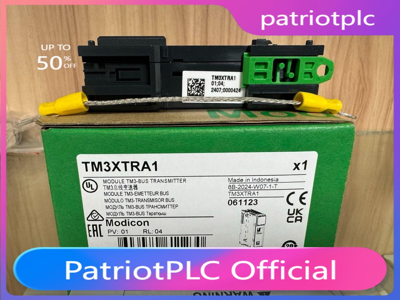 For NEW Schneider Programmable Logic Controller Module TM3XTRA1 With box