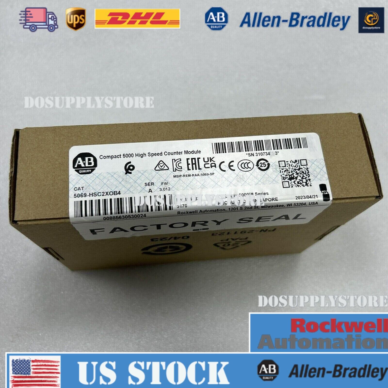 New Factory Sealed AB 5069-HSC2XOB4 Compact I/O 5000 High Speed Counter Module