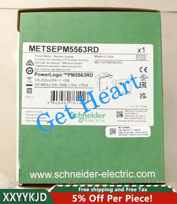 NEW Schneider METSEPM5563RD power meter PowerLogic PM5563RD FedEx or DHL or UPS