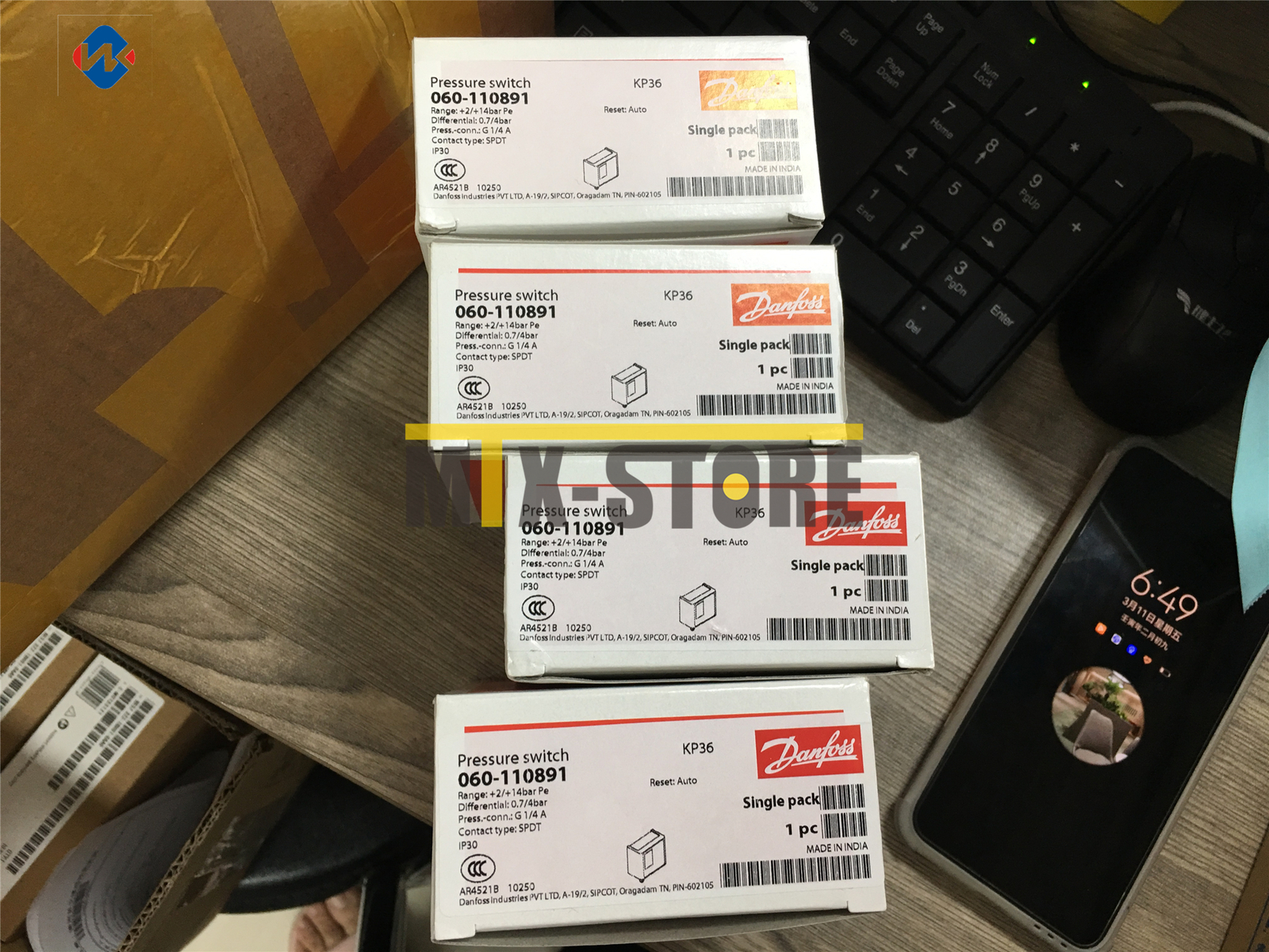 1pcs New KP36 060-1108 060-110891 Danfoss Pressure Control