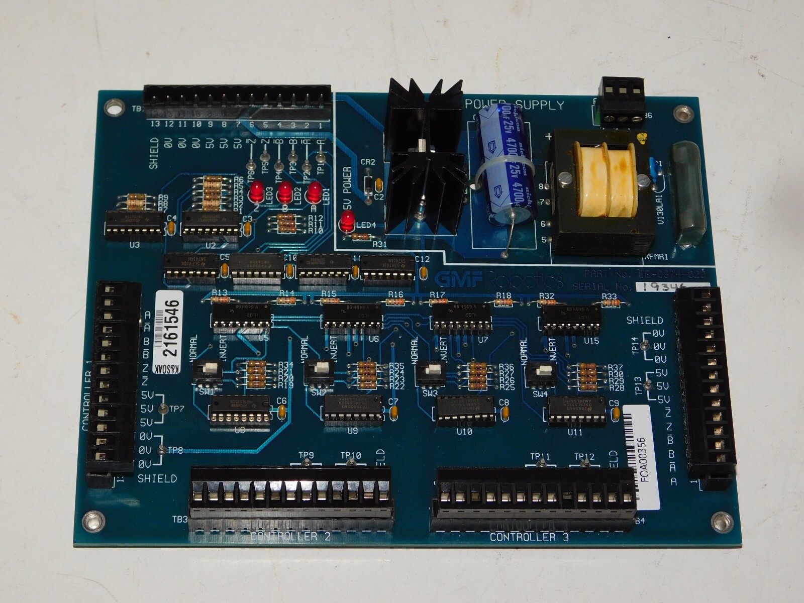 GMF Fanuc Robotics EE-0874-020 Encoder Repeater Board CB-0034062-C Control Card
