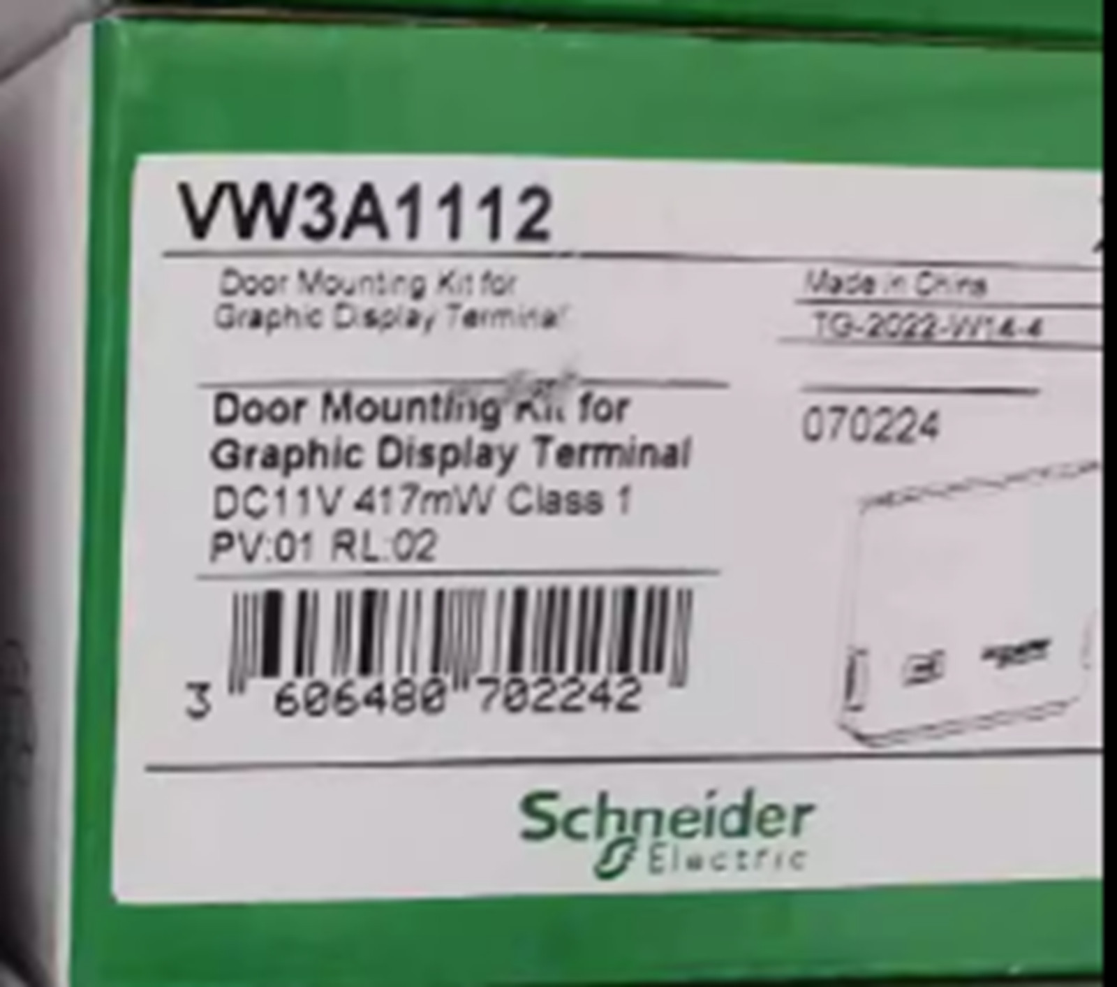 NEW SCHENIDER ELECTRIC VW3A1112 DOOR MOUNTING KIT NSMP