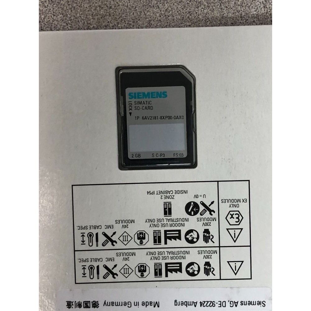 New Siemens 6AV2 181-8XP00-0AX0 6AV2181-8XP00-0AX0 SIMATIC SD memory card 2 GB