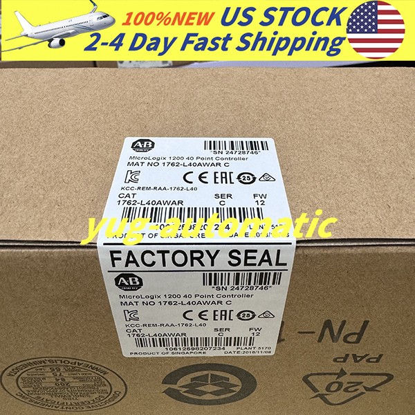 AB 1762-L40AWAR 24 IN 16 OUT Relay PLC Controller Free Shipping