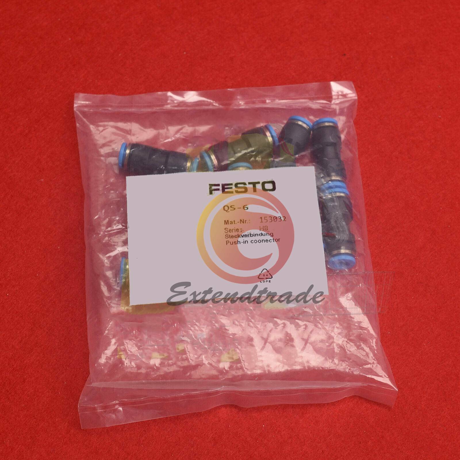 10PCS Festo connector QS-6 153032 New
