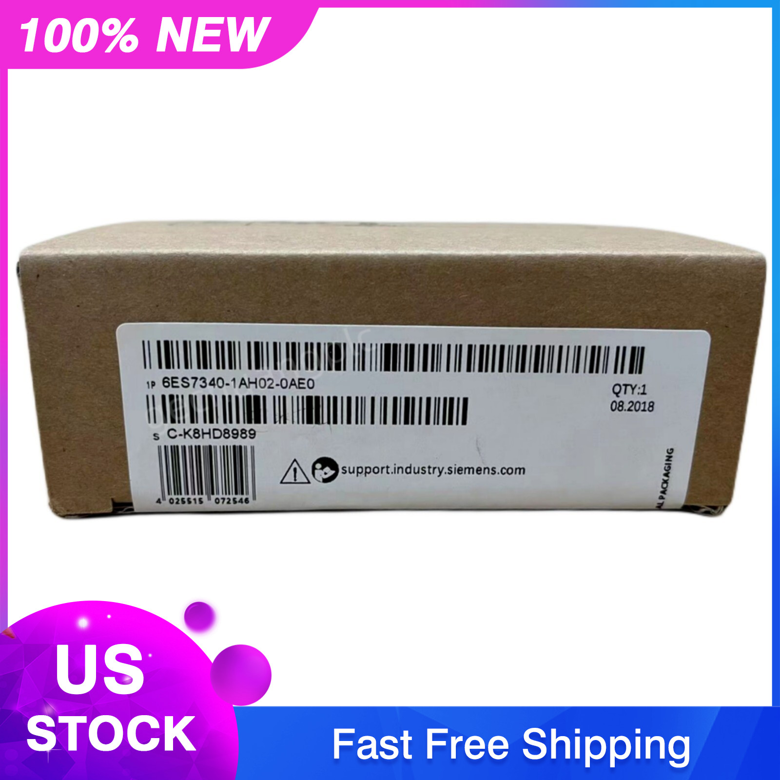 New Siemens 6ES7340-1AH02-0AE0 6ES7 340-1AH02-0AE0 SIMATIC S7-300, CP 340
