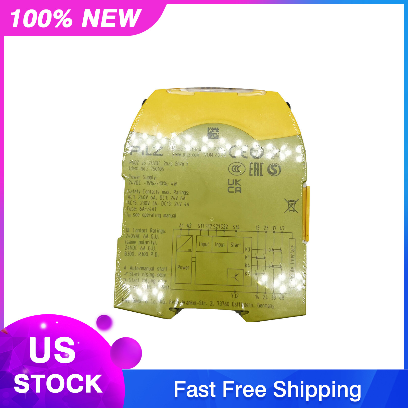 PNOZ S5 750105 NEW PILZ PNOZ S5 750105 Safety Relay