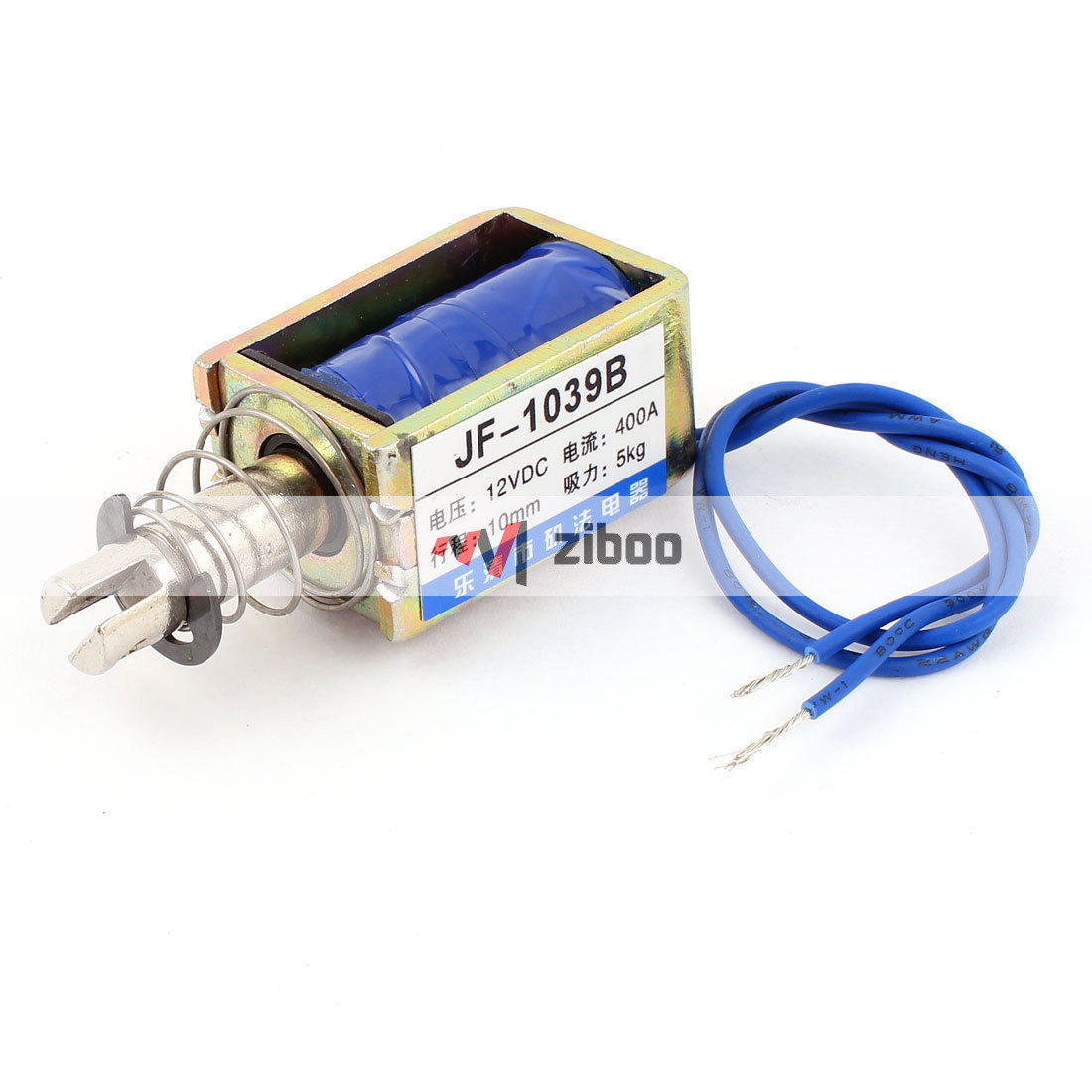 Spring Loaded Push-Pull Open Frame Solenoid Electromagnet 10 mm 5kg DC12V 400✦Kd