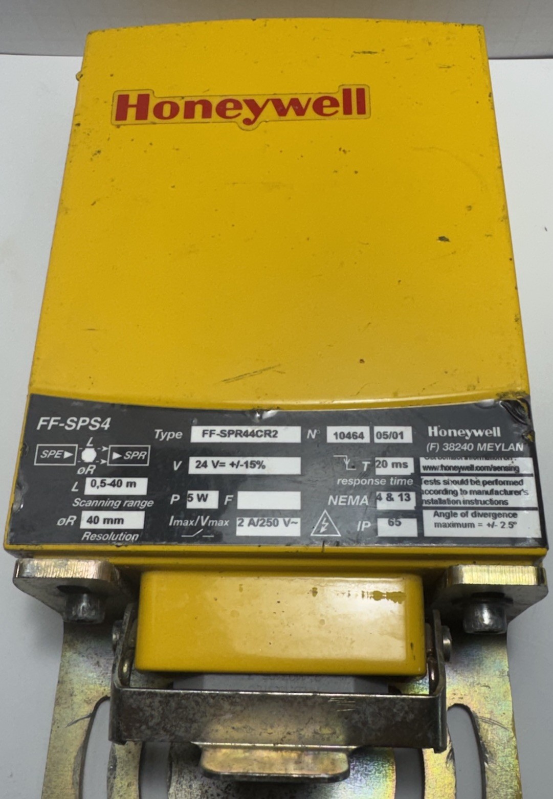 Honeywell FF-SPS4 FF-SPR44CR2 Safety Light Curtain Sensor Scanner-Untested
