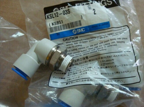 SMC KSL12-03S (2 PACK) ROTATY FITTING CONNECTORS 12mm FREE SHIPPING BRAND NEW