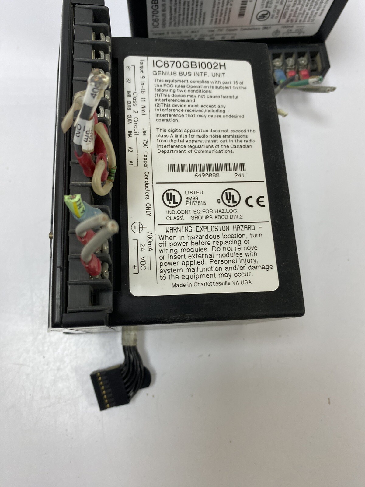 GE IC670GBI002H field control bus interface unit