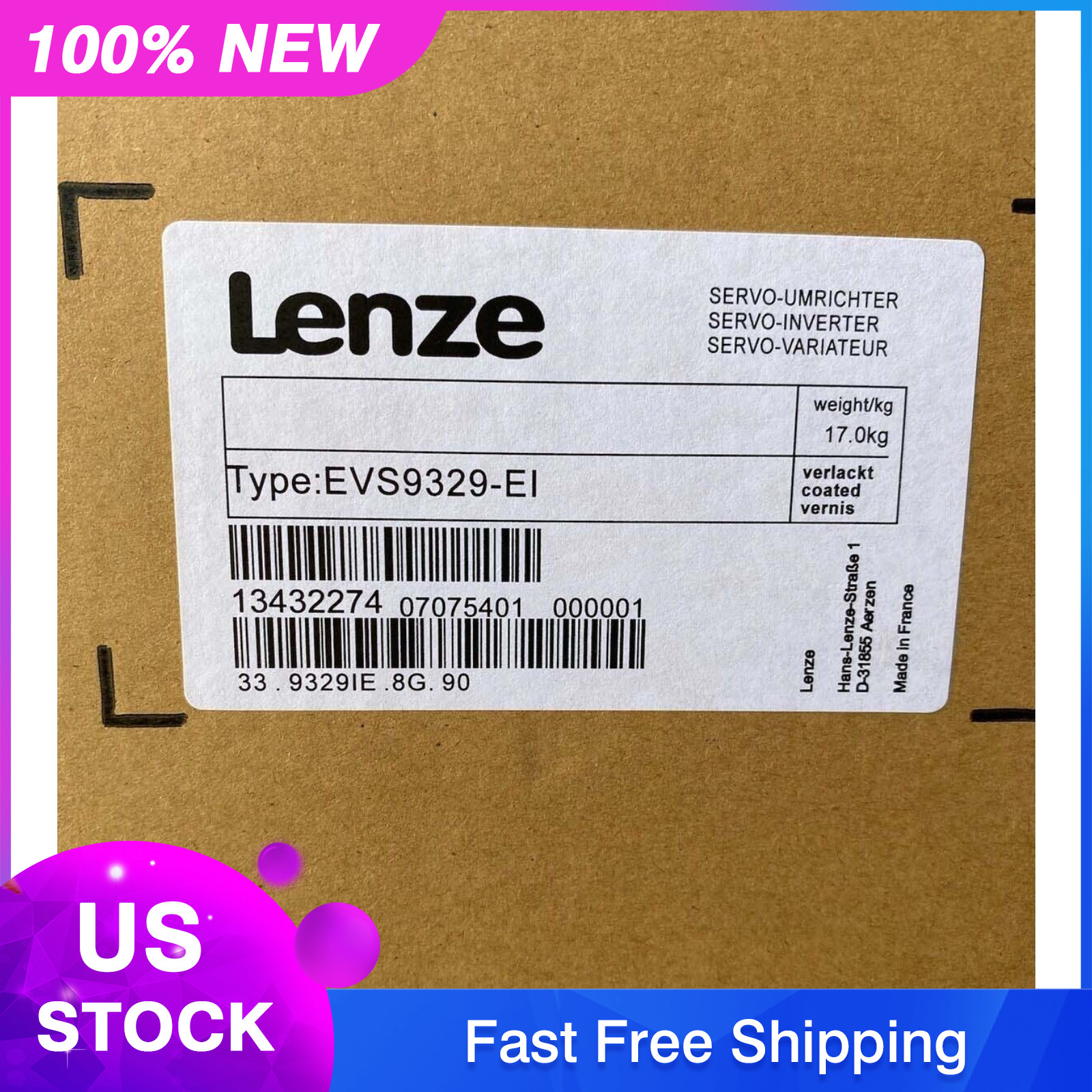 LENZE EVS9329-EI NEW EVS9329EI SERVO DRIVE INVERTER