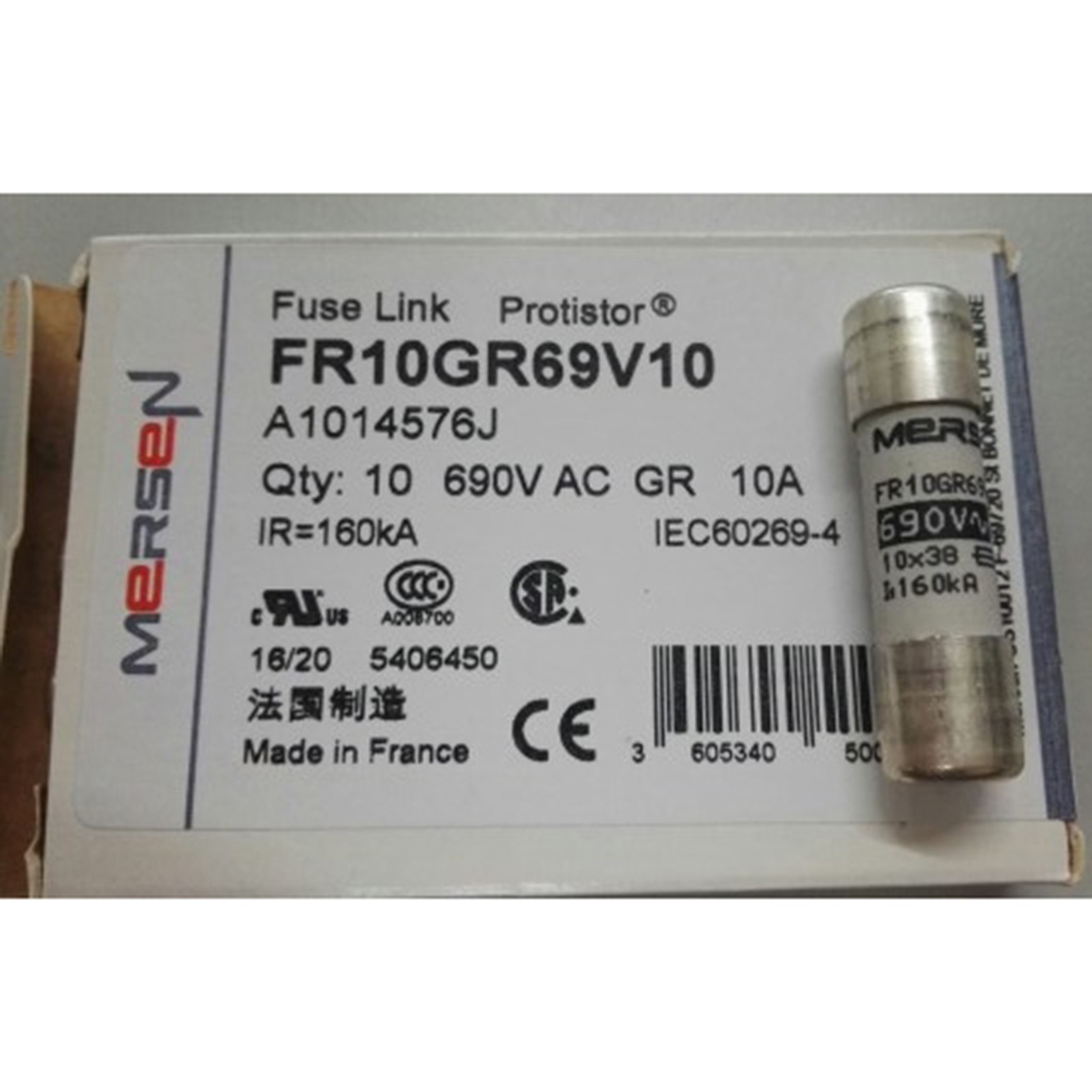 10pcs new FR10GR69V10 Fuse 10A 690VAC FR10GR69V10 Free shipping #YP1
