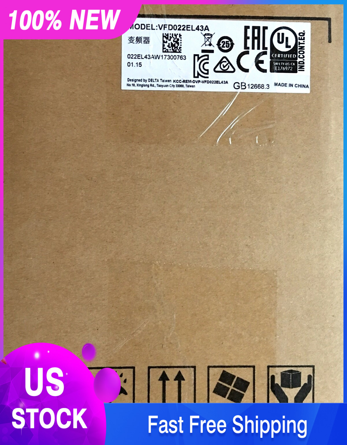 NEW Delta VFD022EL43A PLC Programmable 3Hp 460V Three Phase Input AC Micro Drive