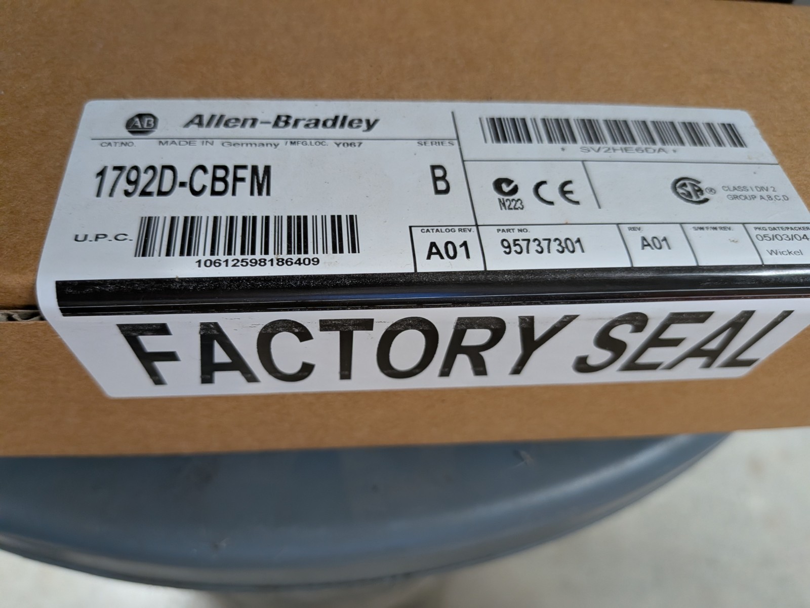 Allen Bradley Surplus 1792D-CBFM Series B DeviceNet ArmorBlock MaXum I/O Base